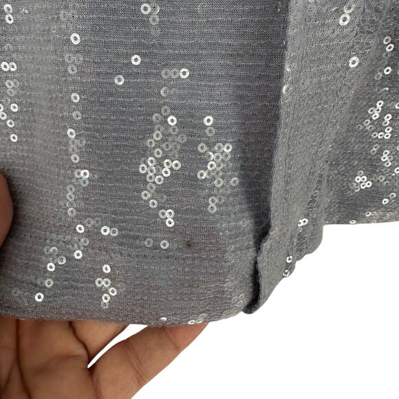 NEW Worthington + Jason Bolden Ice Blue Sequin Button Down Blouse 2X - Picture 4 of 9